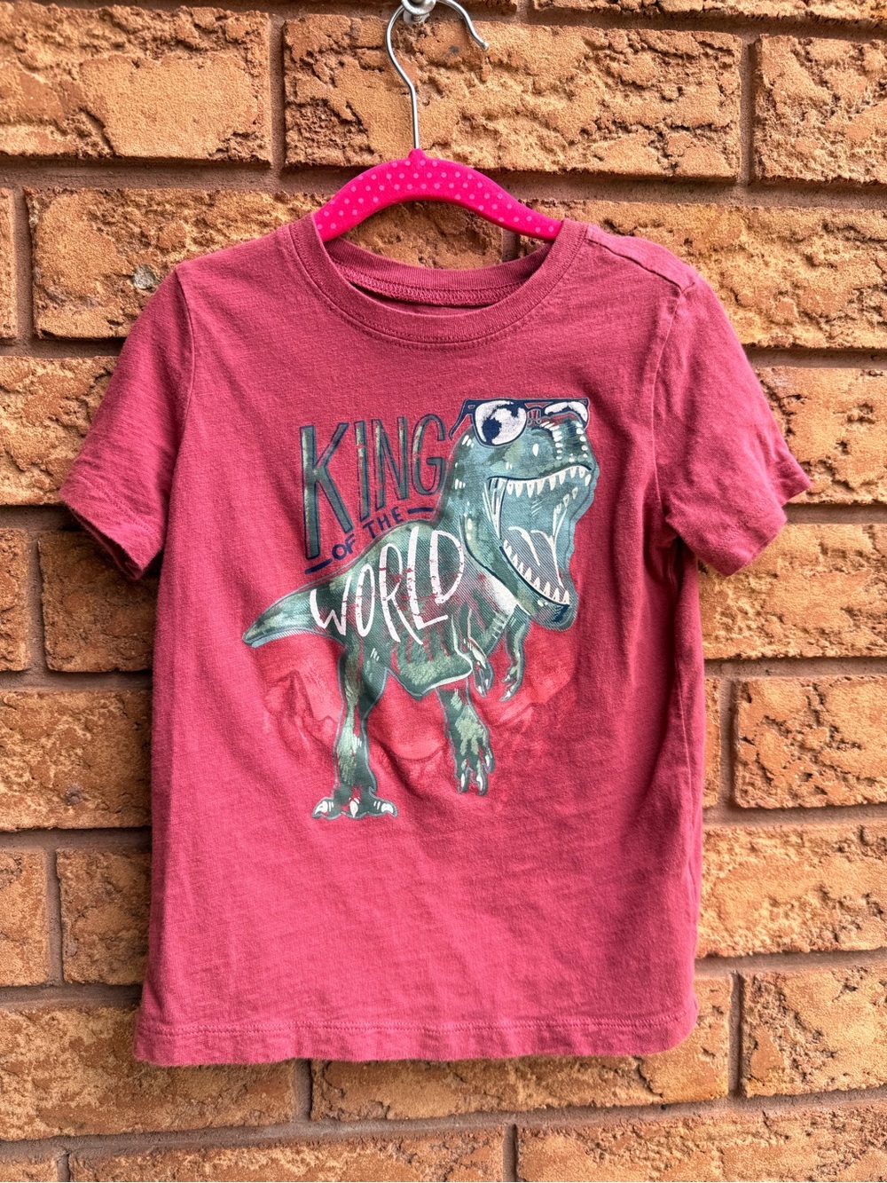 💫10/$25 • Osh Kosh “King Of The World” Dinosaur Cotton T-Shirt